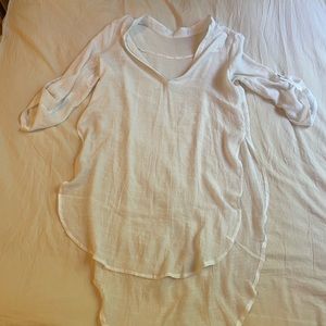 Women White Beach Cover up